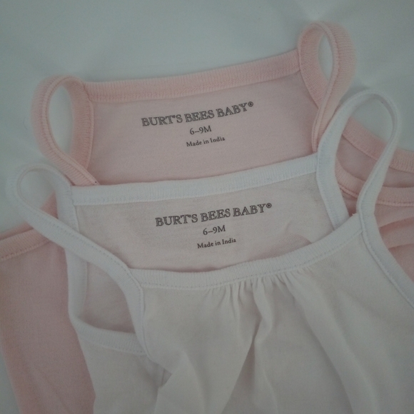 3 Burts Bees Trio Set One Piece Snaps Organic Cotton 6 to 9 Months Snaps - Picture 5 of 15